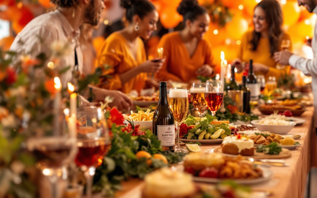 A photograph of a vibrant birthday party scene in mansfield