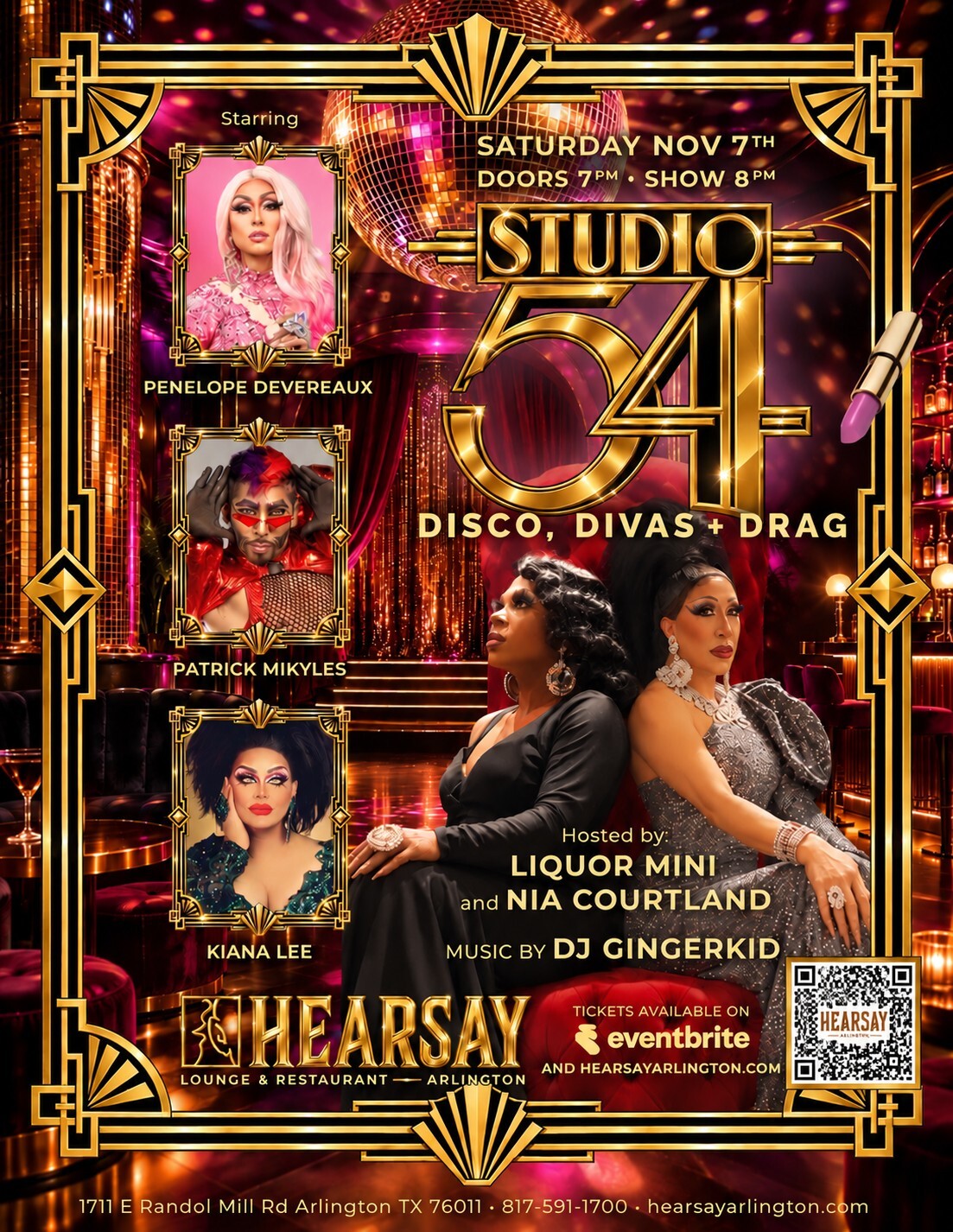 Hearsay Drag Studio 54 Poster